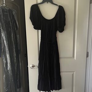 Lillusory Elegant Black Dress with tie.